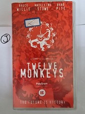"12 Monkeys" VHS Video, Bruce Willis, Brad Pitt, Movie