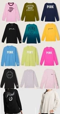 Victoria's Secret PINK COTTON LONG SLEEVE CAMPUS / RINGER T-SHIRT XS-XL NWT