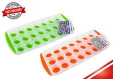 Silicone Ice Cube Tray | 21 Round Shape Cubes  | Easy Pop Out Icecube Tray...