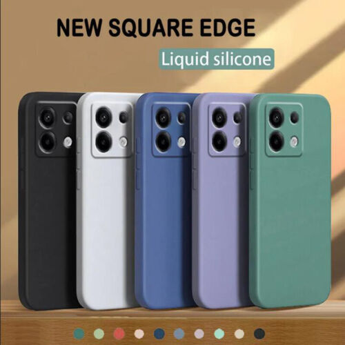 Für Xiaomi Redmi Note 13 Pro + 12S 11 13C quadratisch flüssiges Silikon TPU Hülle Cover - Bild 1 von 33