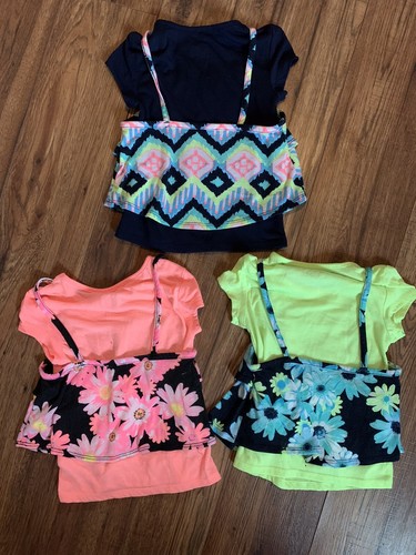 Justice girls shirt lot of 3 size 5 beaded tank with tshirt - Picture 5 of 5