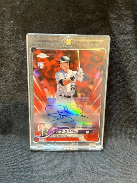 2018 topps chrome Ryan McMahon Red Refractor RC auto /5