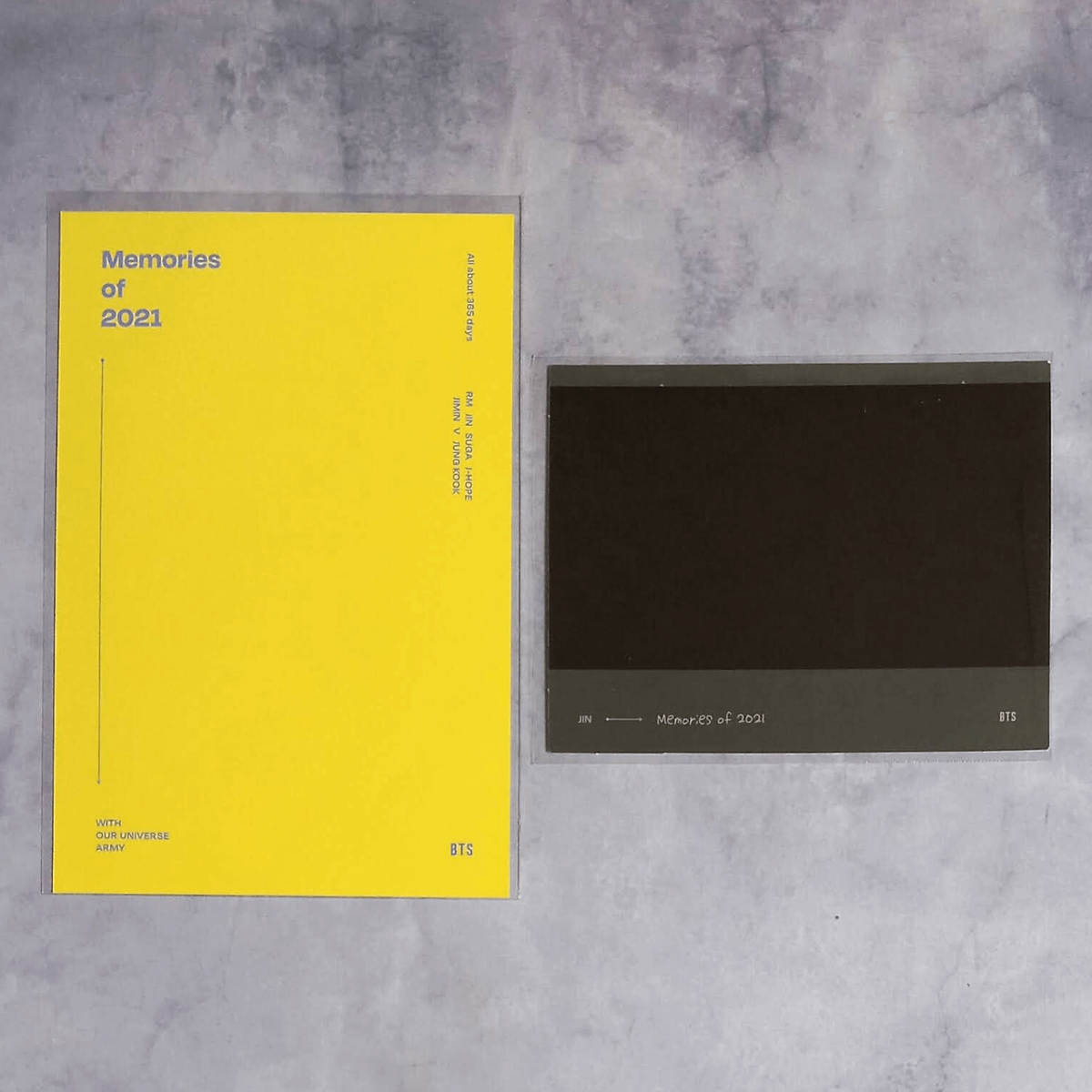 BTS MEMORIES OF 2021 DVD Postcard & 2021 Blu-ray Polaroid Photo
