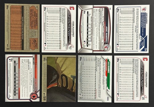 Jose Ramirez Baseball Card Lot 8 Different Cards Topps Heritage Bowman Cleveland - Picture 2 of 2