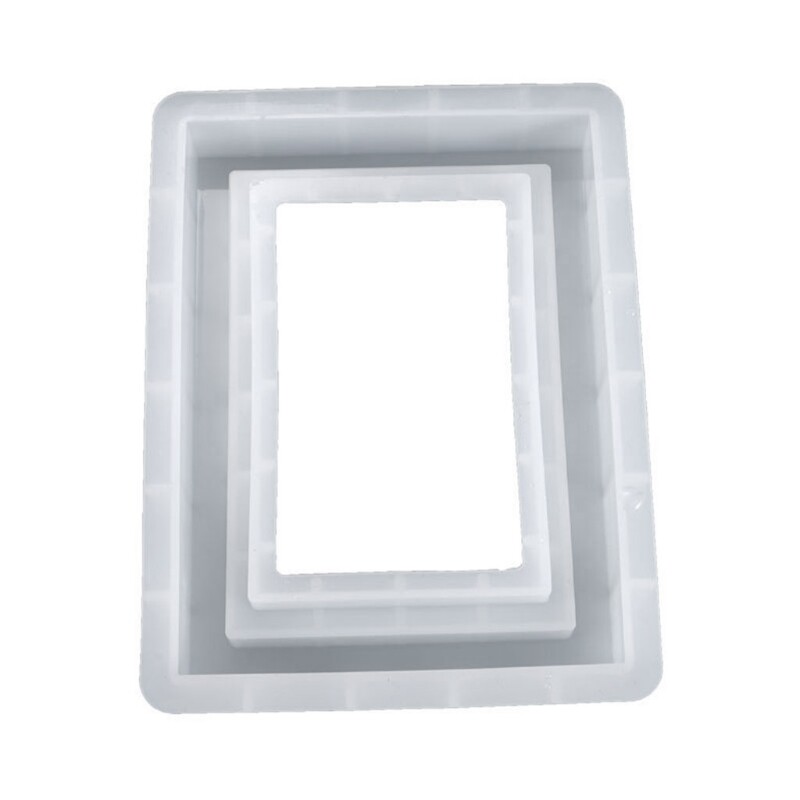 Resin Crystal Epoxy Mold Rectangular Photo Frame Casting Silicone Mould