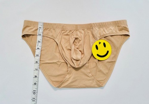 Andrew Christian Size X-Large Cotton Blend Center Seam Pouch Brief - Tan - Picture 4 of 11