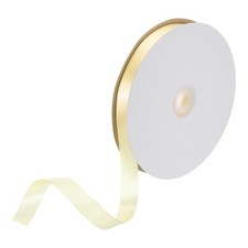 Satin Ribbon 5/8 Inch x 100 Yards Light Gold Single Face Satin Ribbon