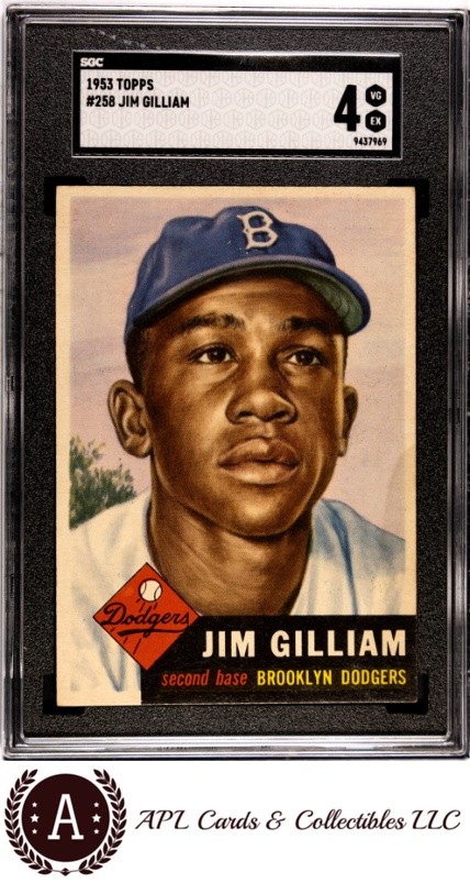 1953 Topps #258 Jim Gilliam SGC 4