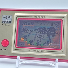 Nintendo Game & Watch Octopus Wide Screen Tested Very Clean Vintage Japan 60090