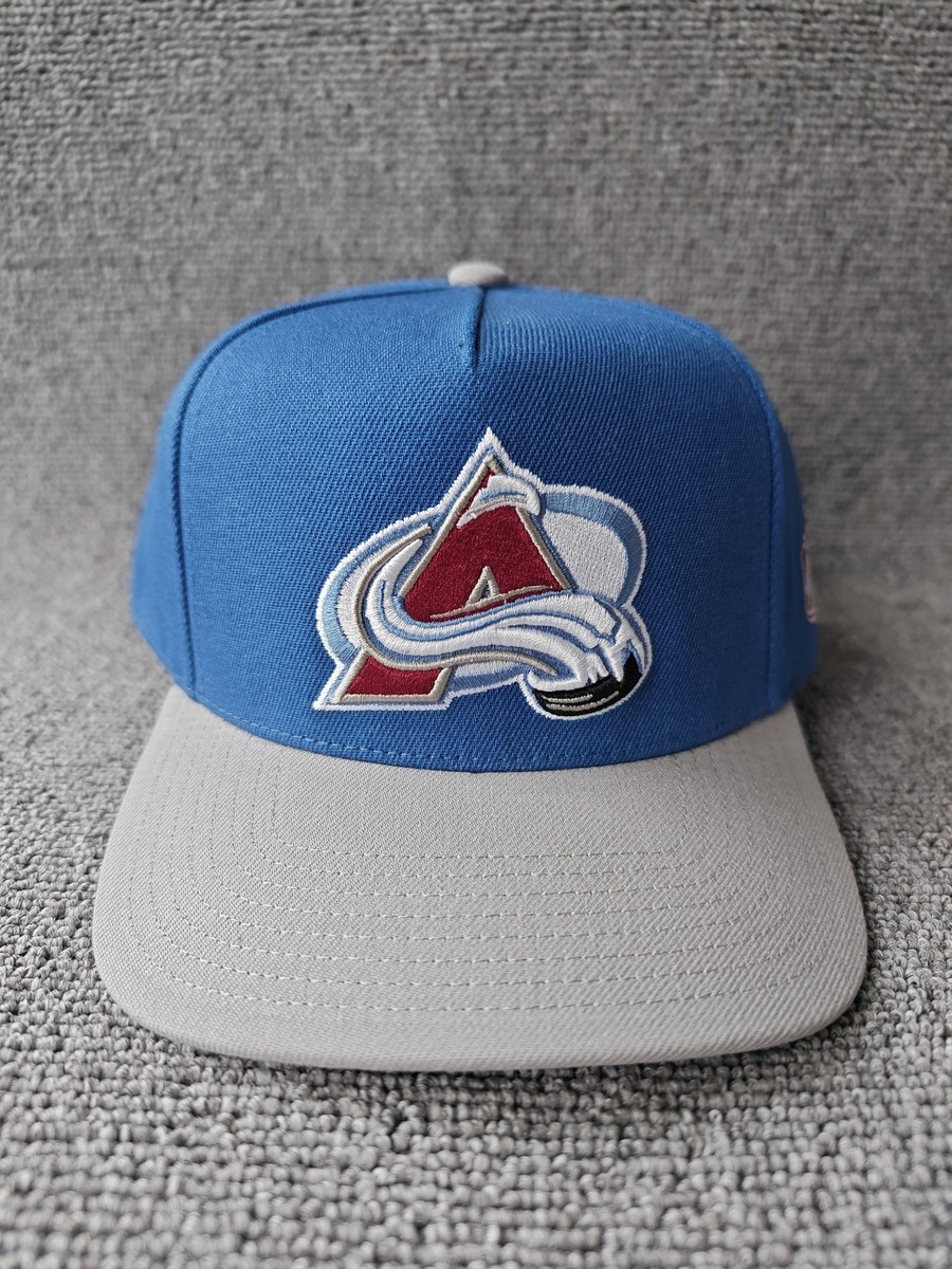 Mitchell & Ness NHL Colorado Avalanche Blue Gray Snapback Hat Nostalgia Co New