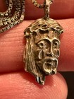 Beautiful 925 Sterling Silver Vintage Jesus Pendant + 18” Box Chain