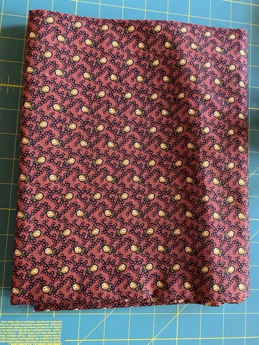Andover Fabric, Kathy Hall, Cambridge, 2 Yards Rust/ Gold Print