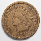 1909-S Indian Head Penny Cent Very Good (VG)
