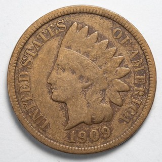 1909 S Indian Head Penny Cent Very Good (VG)