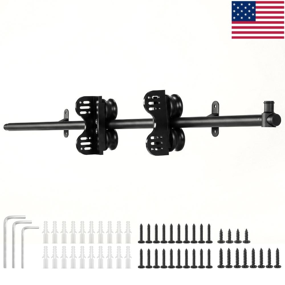 20FT Sliding Library Ladder Hardware Kit Floor Roller with B