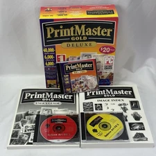 Printmaster Gold Deluxe PC Big Box CD Win 95 Templates Tools Project Types 1997