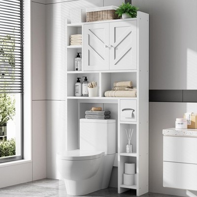 Meilocar Over The Toilet Storage Cabinet Freestanding Storage Cabinet Over