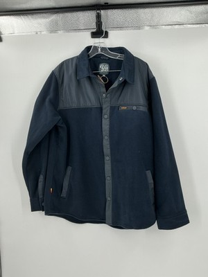 YOCOLORADO NAVY NOMAD FLEECE SNAP JACKET SIZE XL