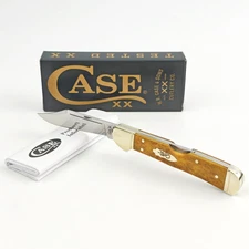 Case xx Smooth Antique Bone Stainless Mini CopperLock  58186  Folding Knife