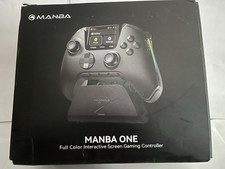 Controlador inalámbrico para juegos con pantalla interactiva Manba One con base de carga, negro