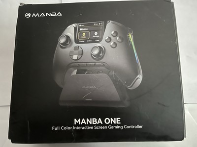 Manba One Interactive Screen Wireless Gaming Controller w/ Charging Base, Black