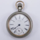 Antique Waltham 17 Jewels Silverode Pocket Watch, Pre-Owned, Runs (46#76)