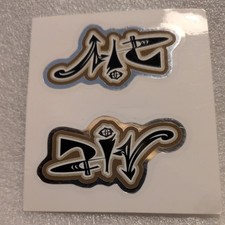 1 NOS Vintage Designed by Dyno a BMX Decal Sticker GT BICYCLES freestyle Tan