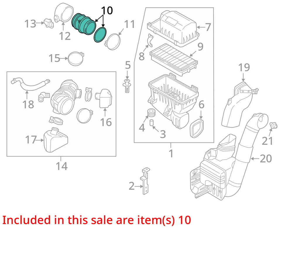 Kia Sedona 2012 medidor de flujo de aire másico sensor MAF OEM 101 k millas - LKQ413389030 Foto 4 de 4
