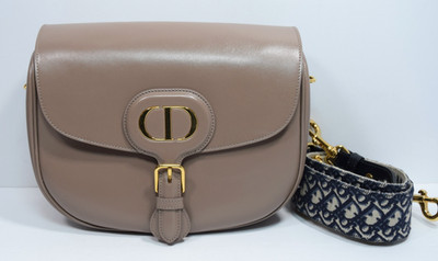 Christian Dior Large Chocolate  Bobby Shoulder Bag Gold With Strap M747