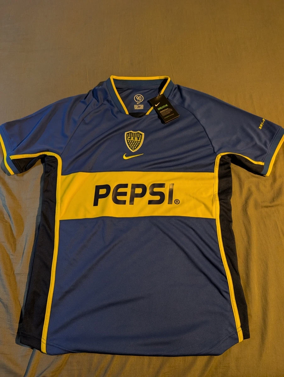 【XL】ボカ・ジュニアーズ 01/03 アウェイ PEPSI アルゼンチン製 Boca Juniors Size XL International Club Soccer Fan Jerseys for