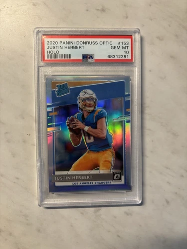 2020 Donruss Optic Justin Herbert Rookie Holo #153 PSA 10 Chargers