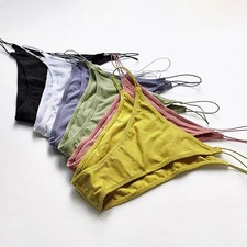 Venta caliente Tanga Mujer Ligero Estiramiento Color Sólido Blanco/Negro/Rojo Coral/Azul