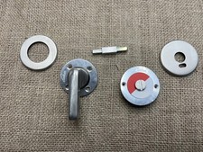 10 off Modern Bathroom Door Indicator Lock 5mm Satin Aluminium Turn Green Red