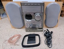 Philips MCM530/37 5-Disc CD Changer Micro Stereo System With Speakers Tested...