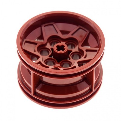 1x Lego Technic Felge 43.2x26 dunkel rot 6 Pin Löchern Star Wars Rad 51488 56908