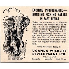 Uganda Wildlife Development Ltd. Kampala East Africa 1966 Magazine Ad SAH3-2