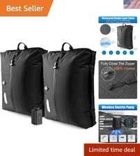 Travel Vacuum Bags with Pump 2PC Waterproof Compression Storage Bags