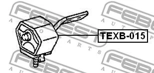 Soporte de montaje de tubo de escape Febest 1991-2002 Toyota Corolla TEXB-015 Foto 2 de 2