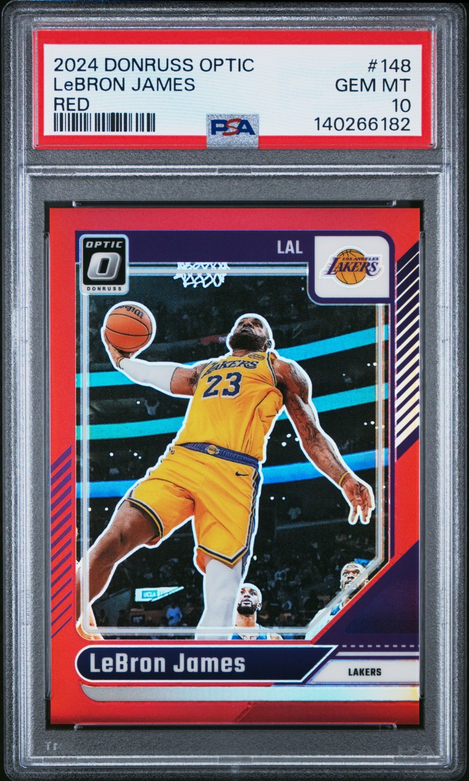 2024 PANINI DONRUSS OPTIC #148 LeBRON JAMES RED /99 PSA 10