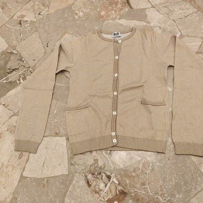 D&G Junior Strickjacke Dolce & Gabbana Gold Lurex Logoknöpfe (siehe Maße)