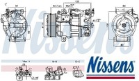 Nissens 891042 Kompressor FüR Klimaanlage Klimakompressor Kompressor