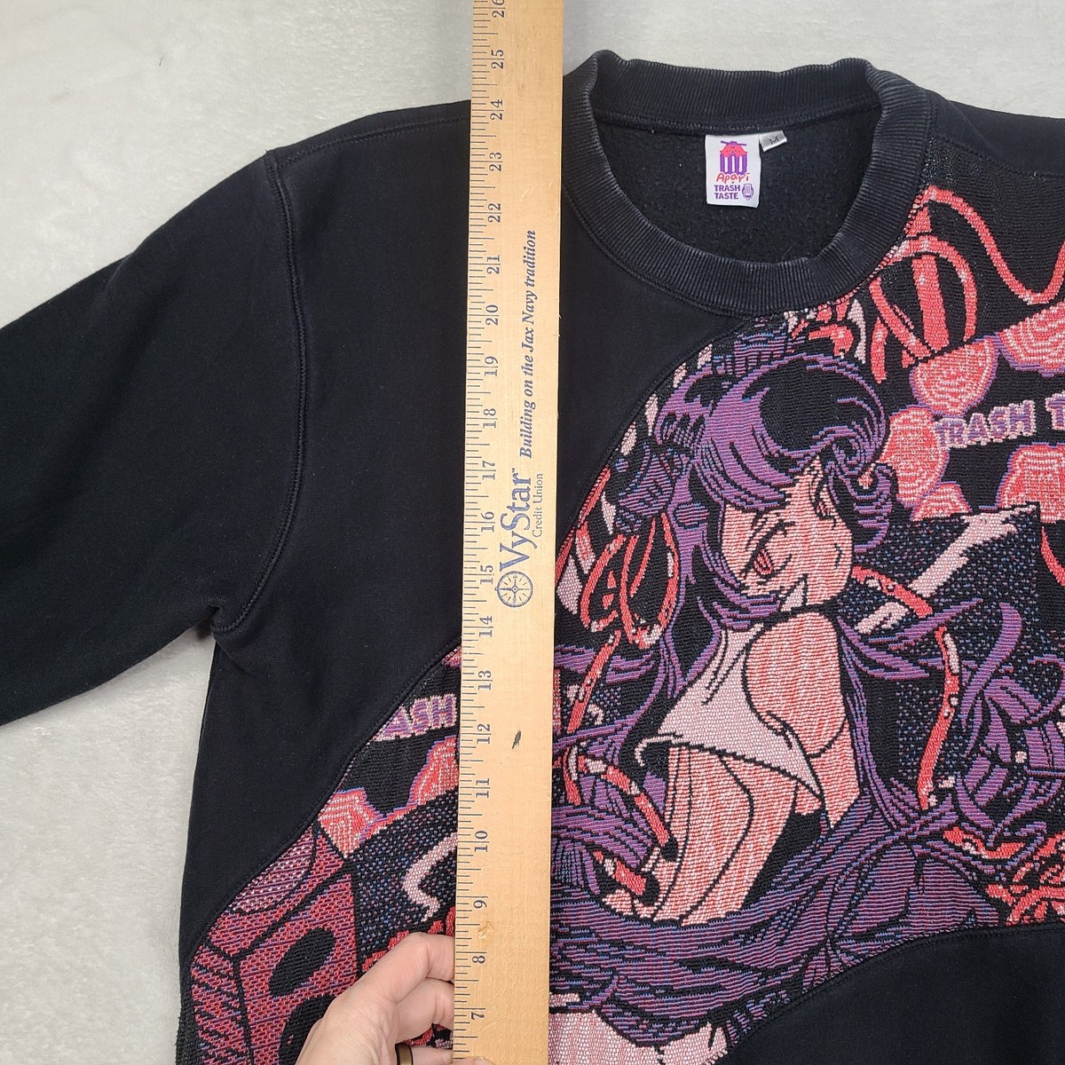 あつし APARI Trash Taste Woven Anime Sweater Sweatshirt Crewneck Men's