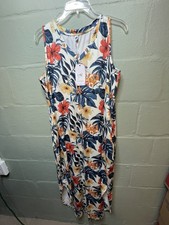 Askyes Women's Floral Sleeveless Maxi Dress Size Medium