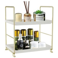 2-Tier Makeup Perfume Counter Organizer, Bathroom Countertop Shelf Vanity Bed...