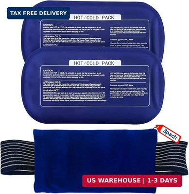 3 Pack Reusable Hot and Cold Ice Packs for Injuries, Knee 3 - Middle