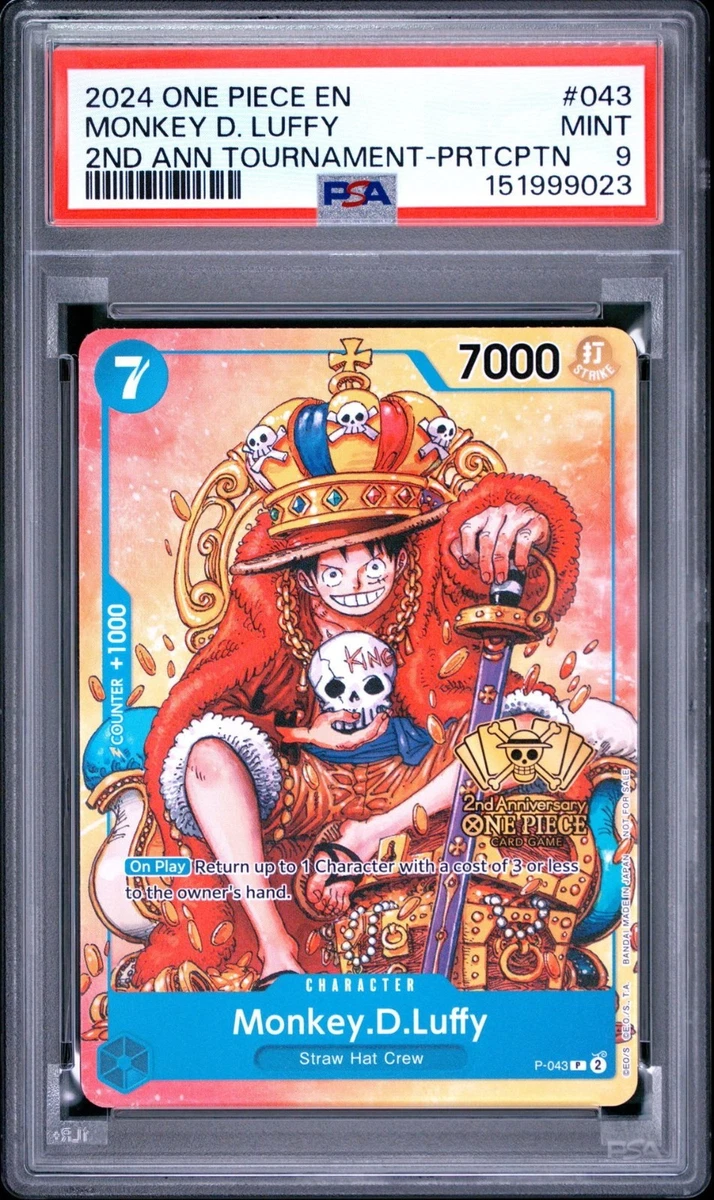 Monkey.D.Luffy P-043 One Piece Promotion Cards for sale | eBay