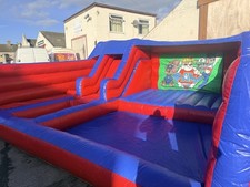 Bouncy Castle Inflatable Play Park with  Multi Theme Change Back Wall.