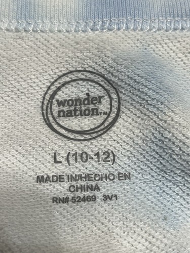 NWT L(10-12) Wonder Nation Blue & White Tye Dye Long Sleeve Crew Top - Bild 9 von 19