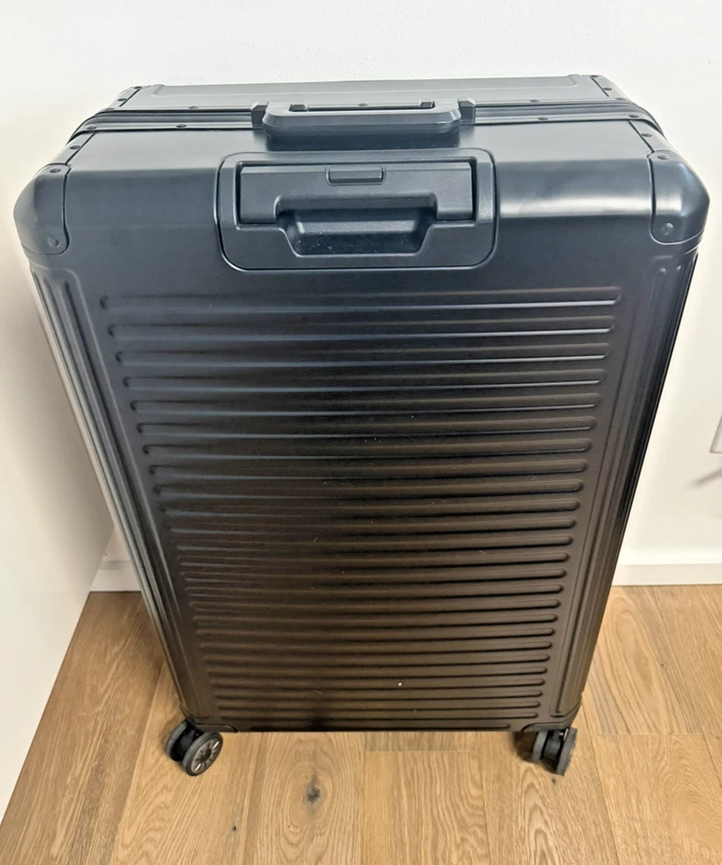 Travelite Next 4 Rollen Trolley L Reisekoffer  77cm 100 Liter Aluminium Schwarz  - Bild 4 von 4