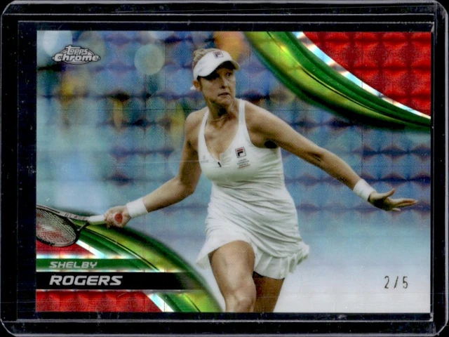 2025 Topps Chrome Shelby Rogers Red Geometric Refractor #/5